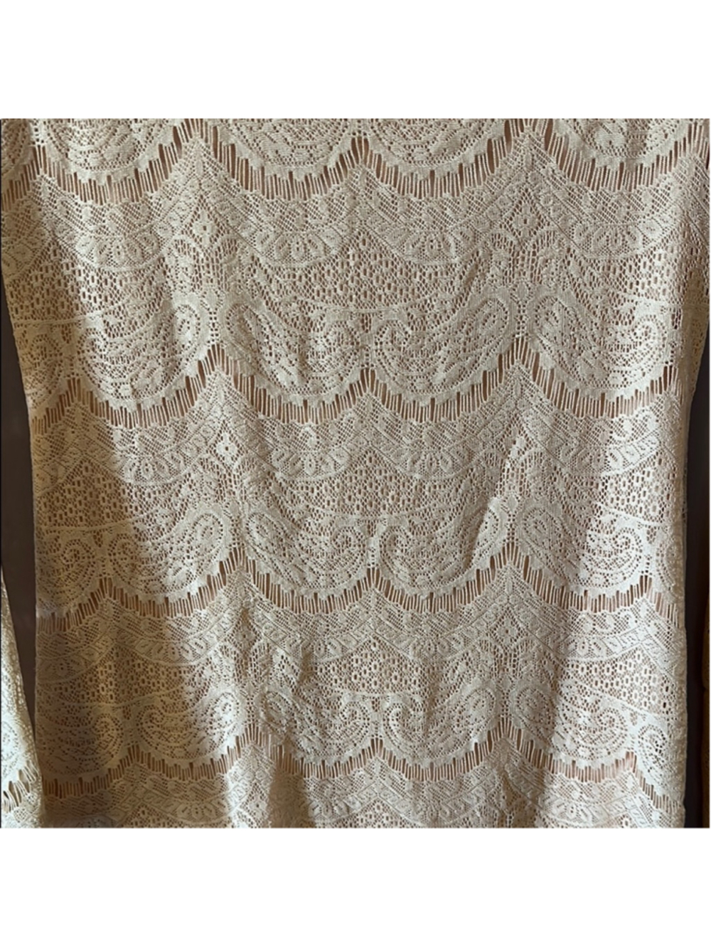 Forever 21 Peach Lace Sheath Mini Dress Boho Bridal Shower V-Neck - M - Picture 6 of 7